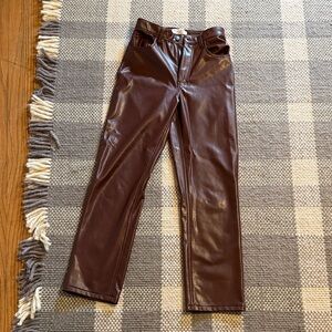 Abercrombie & Fitch Brown Leather Pants